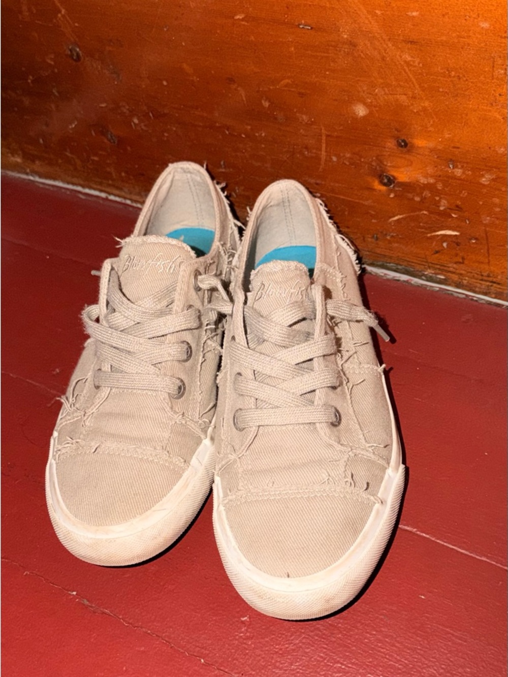 Blowfish Beige/Tan Canvas Sneakers